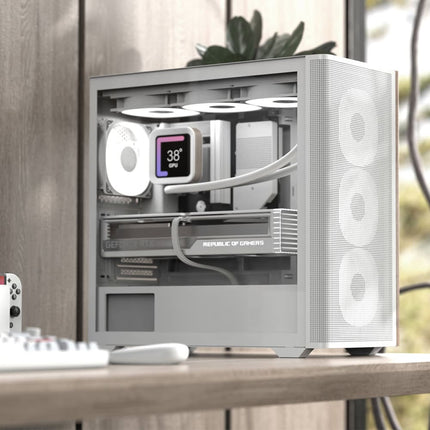 Case RGB AeroCool D301A | Torre Pequeña | Malla | 1 Abanico Trasero | 3 Abanicos Frontales | Blanco