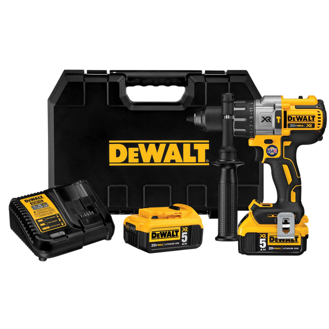 DEWALT DCD996P2 kit de taladro percutor 20V MAX XR con dos baterías, cargador y maletín