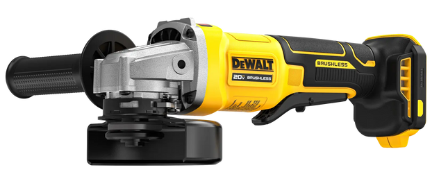 DEWALT DCG408B esmeril angular con mango negro vista frontal