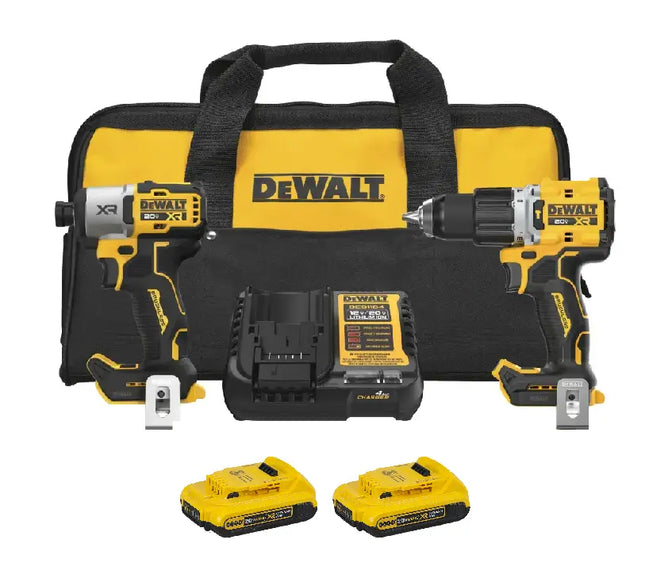 DeWalt Kit Taladro Percutor y Atornillador 20V XR, DCK250D2-B3