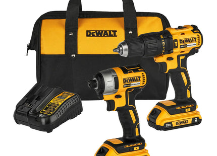 Kit DEWALT DCK276D2-B3 con taladro percutor, atornillador de impacto, baterías, cargador y bolsa