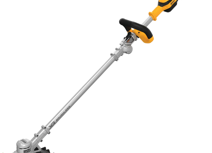 DEWALT DCST922P1 desbrozadora, vista con mango y batería
