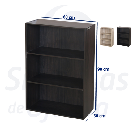 Kenneth Cole librero negro 60x30x90 cm MDF KCWF202106-B