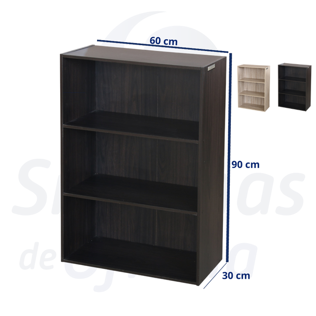 Kenneth Cole librero negro 60x30x90 cm MDF KCWF202106-B