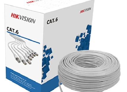 Cable UTP Cat 6 Hikvision DS-1LN6-UE-W(O-STD) | 23AWG | 305 mts | 100% Cobre | UL | Blanco | Uso Red y CCTV