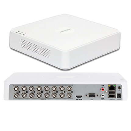 Grabador DVR Hikvision IDS-7116HQHI-M1/S | 16 Canales | 1080P | Mini 1U | H.265 | Acusense | Sonido