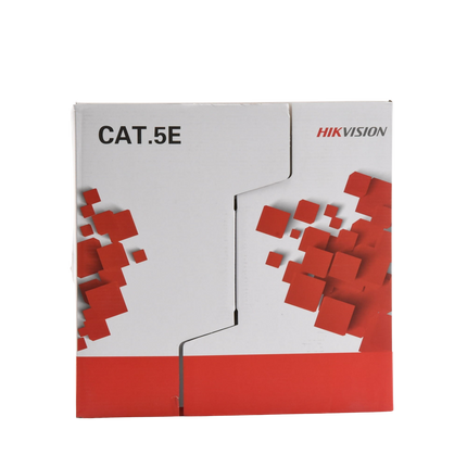 Cable UTP Cat 5e Hikvision DS-1LN5E-E/E | 305 mts | 0.45mm | 23AWG | 100% Cobre | CMX