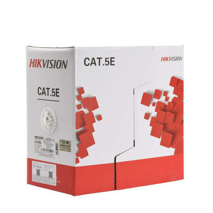 Cable UTP Cat 5e Hikvision DS-1LN5E-E/E | 305 mts | 0.45mm | 23AWG | 100% Cobre | CMX