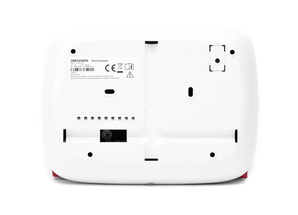 Conectores posteriores teclado alarma Hikvision DS-PK-LRT para cableado sistema