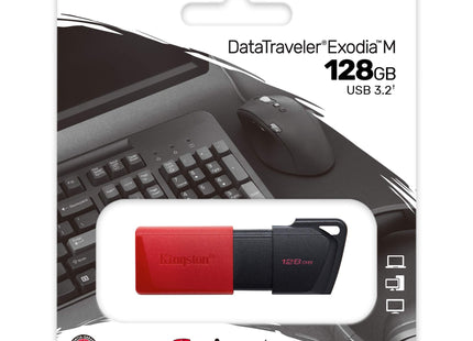 Memoria USB Kingston DataTraveler Exodia M | 128GB | USB 3.2 Gen 1 | Tapa Deslizante | DTXM/128GB