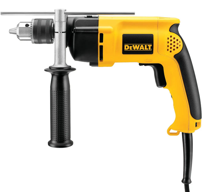 DEWALT DW511 taladro percutor con cable, mango lateral y vara de profundidad