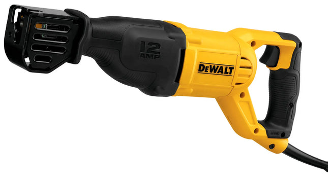 DEWALT DWE305 sierra recíproca, vista con abrazadera de cuchilla