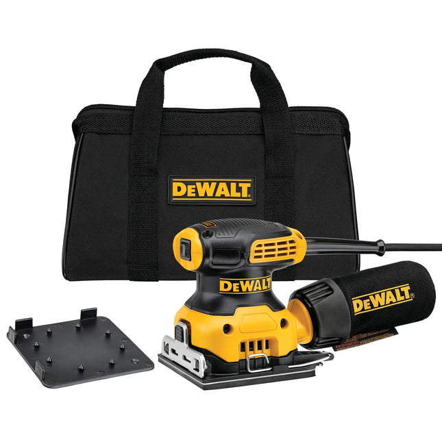 Lijadora de palma DEWALT DWE6411-B3 con bolsa de polvo y maletín