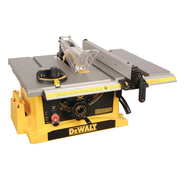 DEWALT DWE7470-B3 sierra de mesa 10 pulgadas con base amarilla y negra
