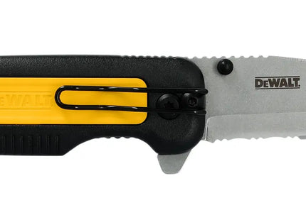 DEWALT DWHT10994 Navaja de Bolsillo con Dientes de Sierra Tanto, Hoja de 3.3"