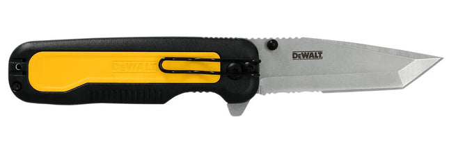 DEWALT DWHT10994 Navaja de Bolsillo con Dientes de Sierra Tanto, Hoja de 3.3"