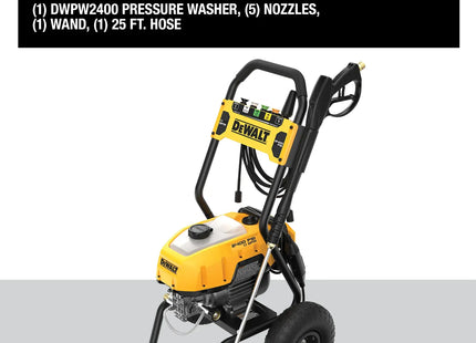 DEWALT DWPW2400, accesorios incluidos: 5 boquillas, varilla y manguera de 25 pies