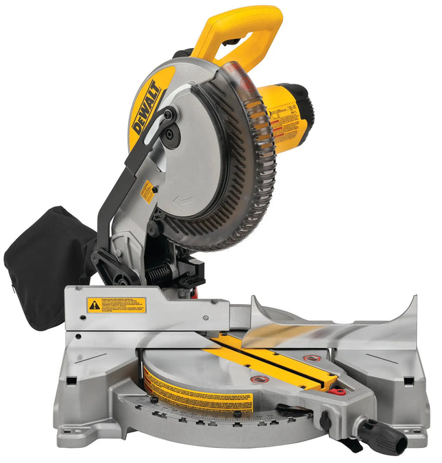 DEWALT DWS713 sierra ingleteadora 10 pulgadas amarilla y plateada con bolsa de polvo
