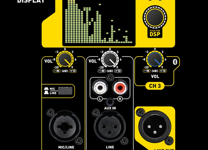 SKP DX12 Parlante Activo de 12" con DSP, Bluetooth 5.0 y Potencia Nominal de 1300 W