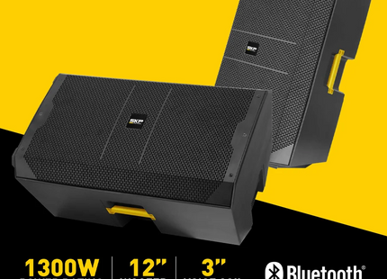 SKP DX12 Parlante Activo de 12" con DSP, Bluetooth 5.0 y Potencia Nominal de 1300 W