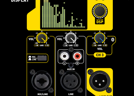 SKP DX15 parlante activo 15 pulgadas - detalle del woofer