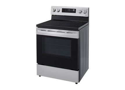 Horno LG 6.3 pies cúbicos con puerta abierta mostrando interior espacioso