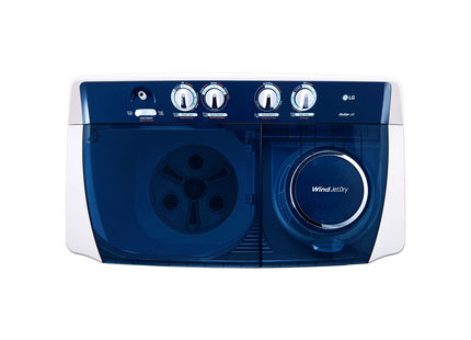LG WP18WAR Lavadora de Doble Tina de 18 kg/10 kg con Roller Jet y Wind Jet Dry Blanca