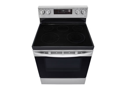 Interior horno LG con parrillas función freidora aire 6.3 pies cúbicos
