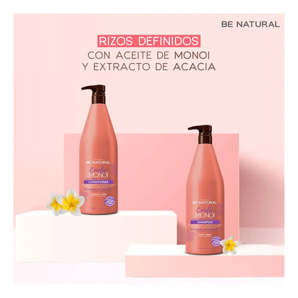 Shampoo Curly Monoi Placent Life | 1000ml | Definición e hidratación para rizos naturales y ondulados