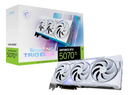 Tarjeta de Video MSI GeForce RTX 5070 Ti Gaming Trio OC White, 912-V531-416