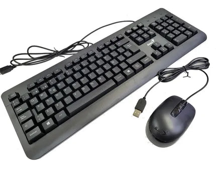Teclado y Mouse Genius KM-160 | Alámbrico USB | Español | Color Negro