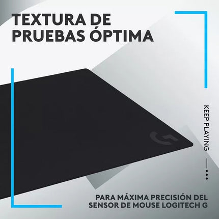 Mouse Pad Logitech Cloth Large Gaming G640 | Superficie de Tela | Base Antideslizante | Negro