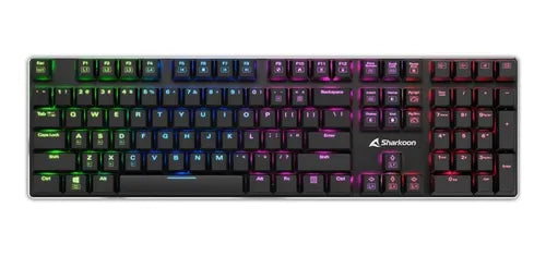 Teclado Gaming RGB Sharkoon PureWriter | Mecánico | Layout Inglés | Alámbrico | USB