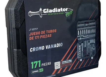 Gladiator Juego de Cubos 1/2",1/4" y 3/8" 171pz, JT 10171