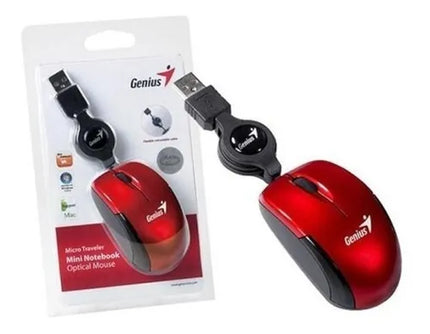Mouse Genius RS2 Micro Traveler V2 | Alámbrico | Sensor Óptico | USB