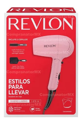 Kit Secadora de Viaje Revlon 1875W Dual Voltaje | Para secar y estilizar tu cabello donde sea que estés