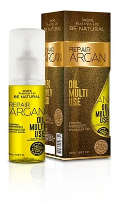 Aceite Reparador Argán 50 ml | Placent Life | Multiuso para reparar, nutrir y dar brillo con aceite de argán y vitamina E
