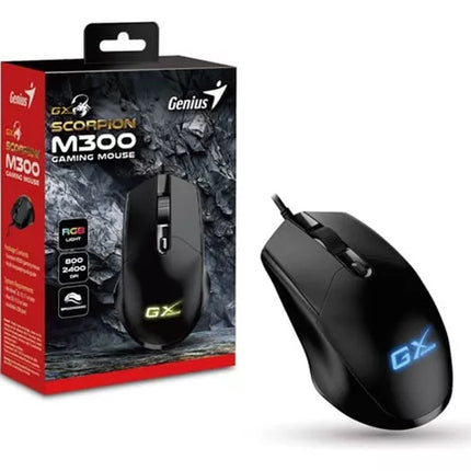 Mouse Gamer Genius Scorpion M300 | Alámbrico USB | 7200 DPI | Iluminación RGB | 6 Botones