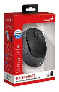 Vista inferior del mouse Genius NX-8000S con sensor óptico 1600 DPI