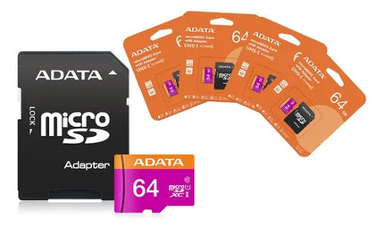 Memoria MicroSD ADATA Premier | 64GB | Clase 10 | UHS-I U1 | 50MB/s Lectura | 10MB/s Escritura | Con Adaptador SD