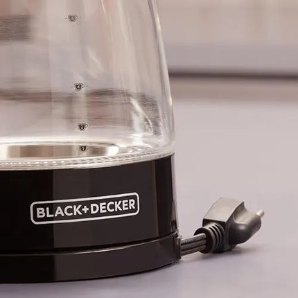 Hervidor Eléctrico Black+Decker KE7000B‑LA | 1.7 L | 1500 W | Iluminación LED | Base 360° | Apagado Automático
