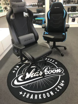 Alfombrilla Sharkoon para Silla | Protección de Suelo | Antideslizante | Redonda | 120cm | Negra