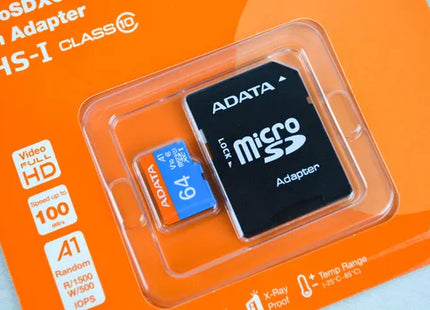 Memoria Micro SD ADATA AUSDX64GUICL10A1-RA1 | 64GB | Clase 10