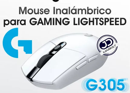 Mouse Logitech G305 en acción sobre mousepad gaming mostrando precisión sensor HERO