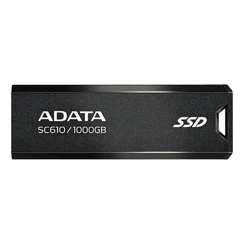 Disco Duro Externo ADATA SC610 SC610-500GB-CBK/RD | 500GB | SSD | USB 3.2 Gen 2 | Tipo-C | Negro
