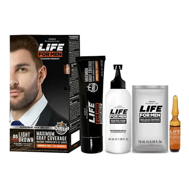 Placentalife Kit de tinte castaño claro Life For Men