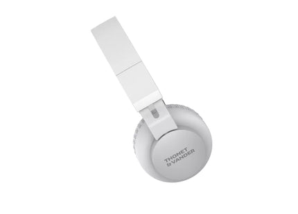 Headset Thonet & Vander Dauer blanco vista lateral mostrando almohadillas microperforadas