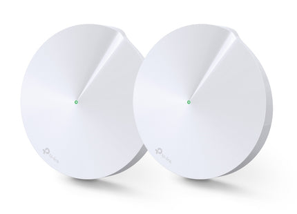 Unidad TP-Link Deco M5 vista frontal con indicador LED blanco