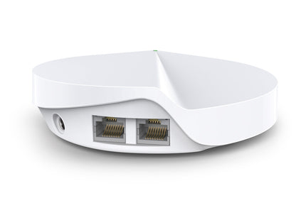 Router TP-Link Deco M5 vista posterior con puertos ethernet