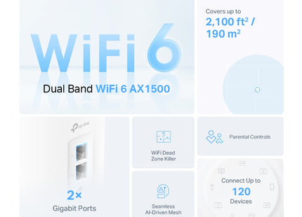 Sistema Wi-Fi Mesh TP-Link Deco X10 dos unidades completas